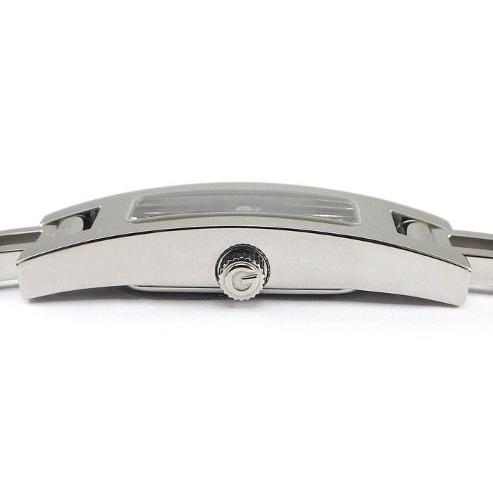 グッチ GUCCI 腕時計 バングルウォッチ 3900 L レクタンギュラー ブラック文字盤 SS クオーツアナログ