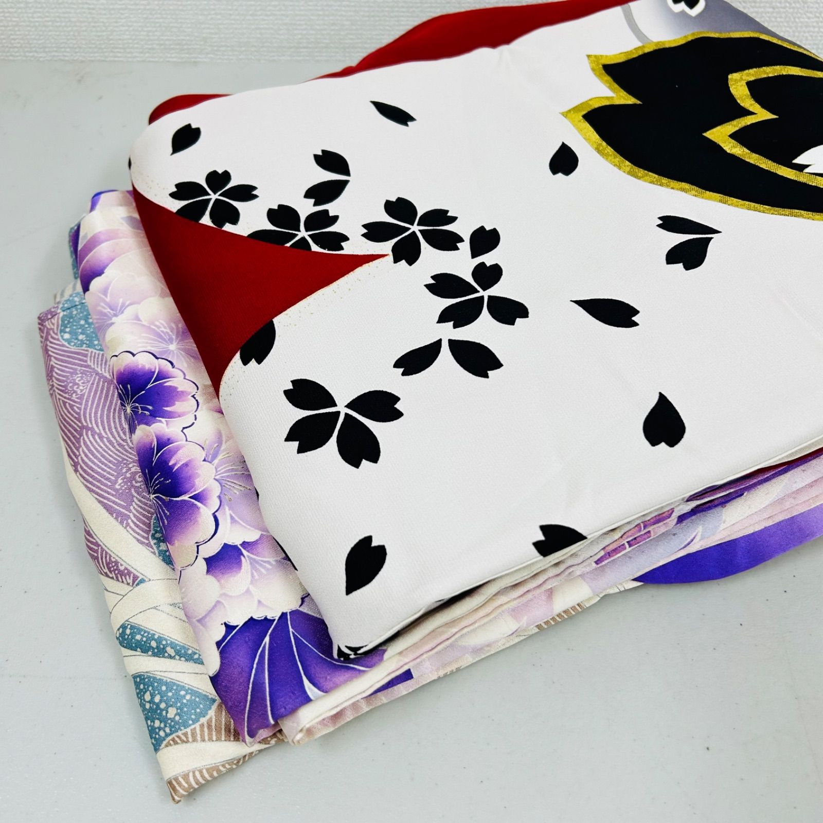 振袖 着物 正絹 3着 振袖まとめ売り リメイク材料 m-597 - メルカリ