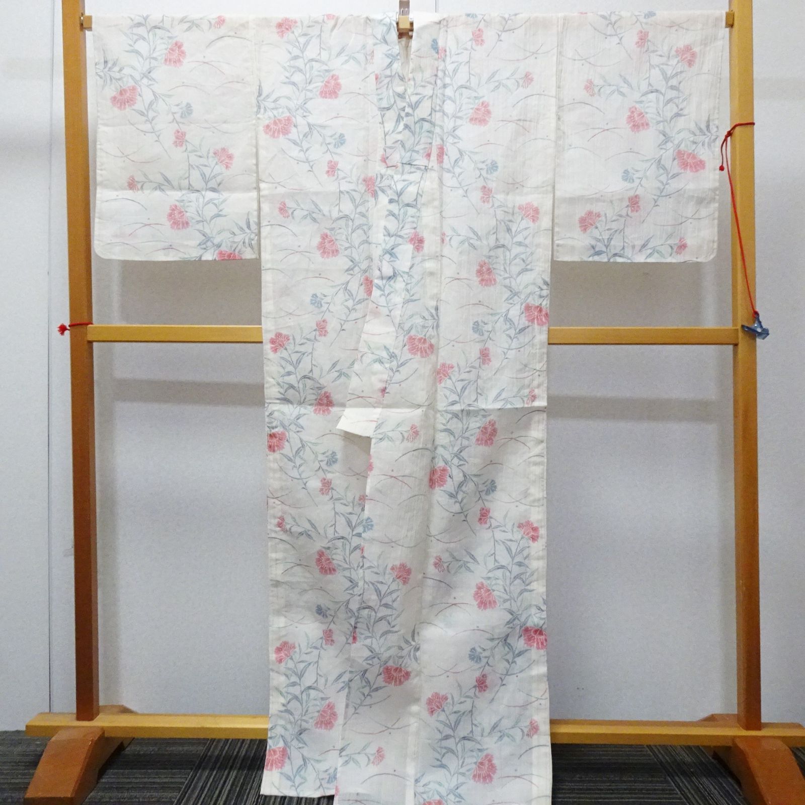 本麻 小千谷縮 着物 花柄【232256】 - メルカリ