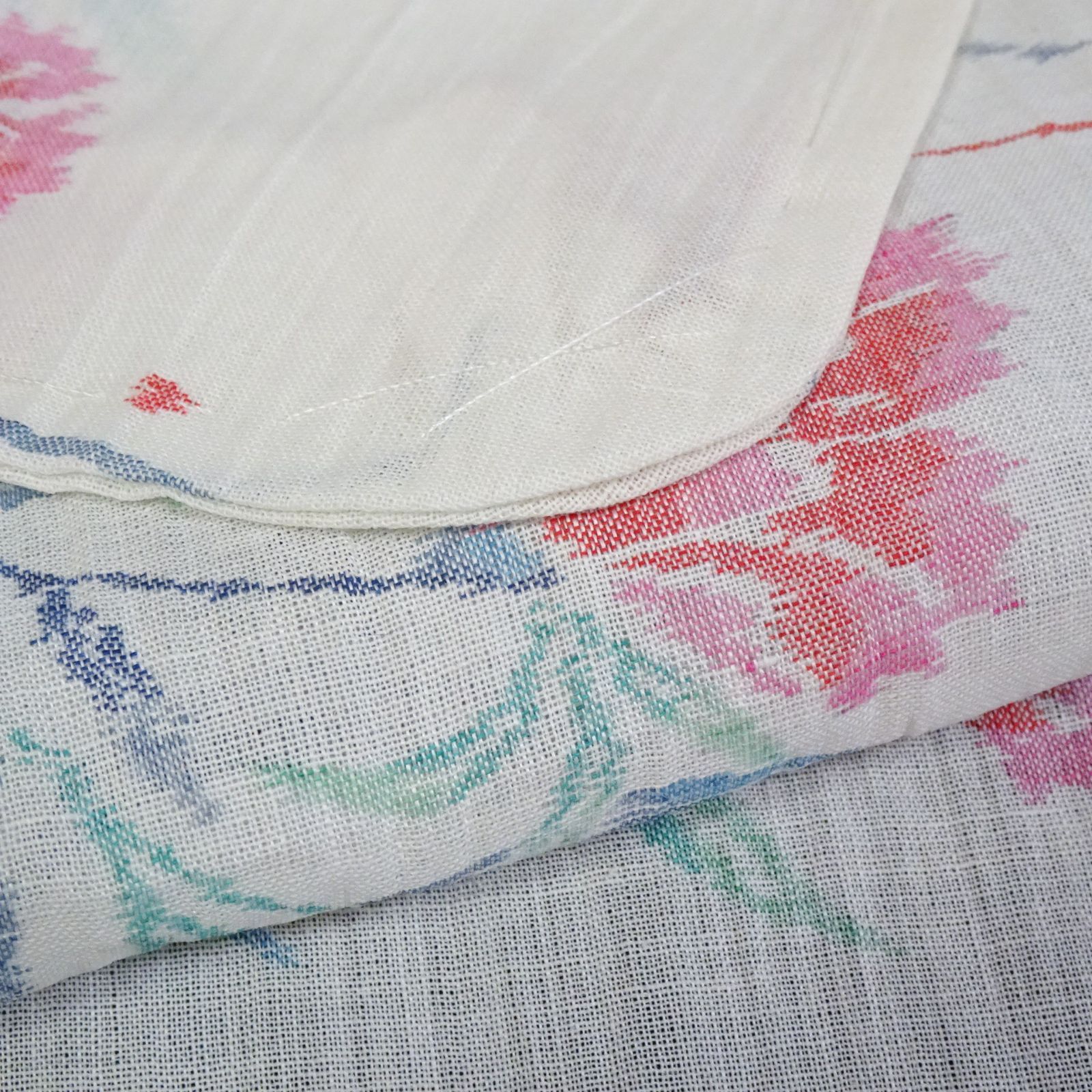 本麻 小千谷縮 着物 花柄【232256】 - メルカリ