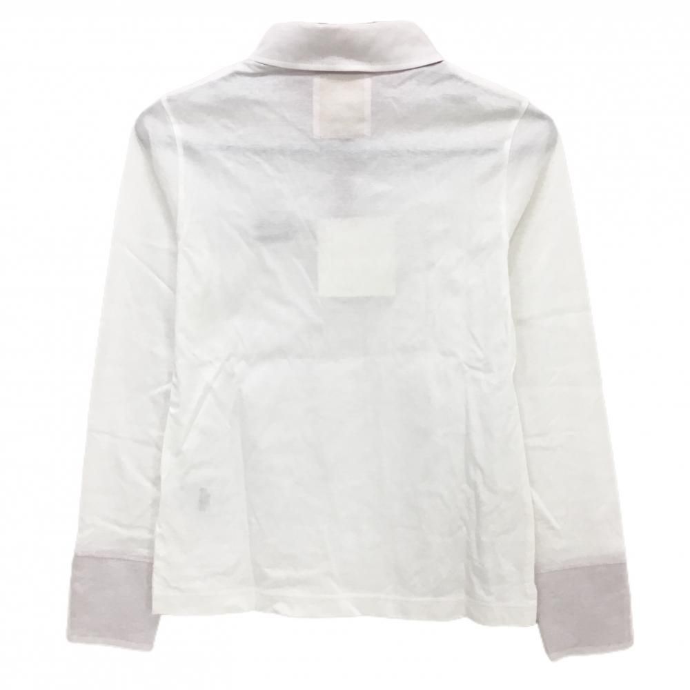 新品】サマンサタバサUNDER25 長袖ポロシャツ 白 襟裏ロゴ総柄 ハート