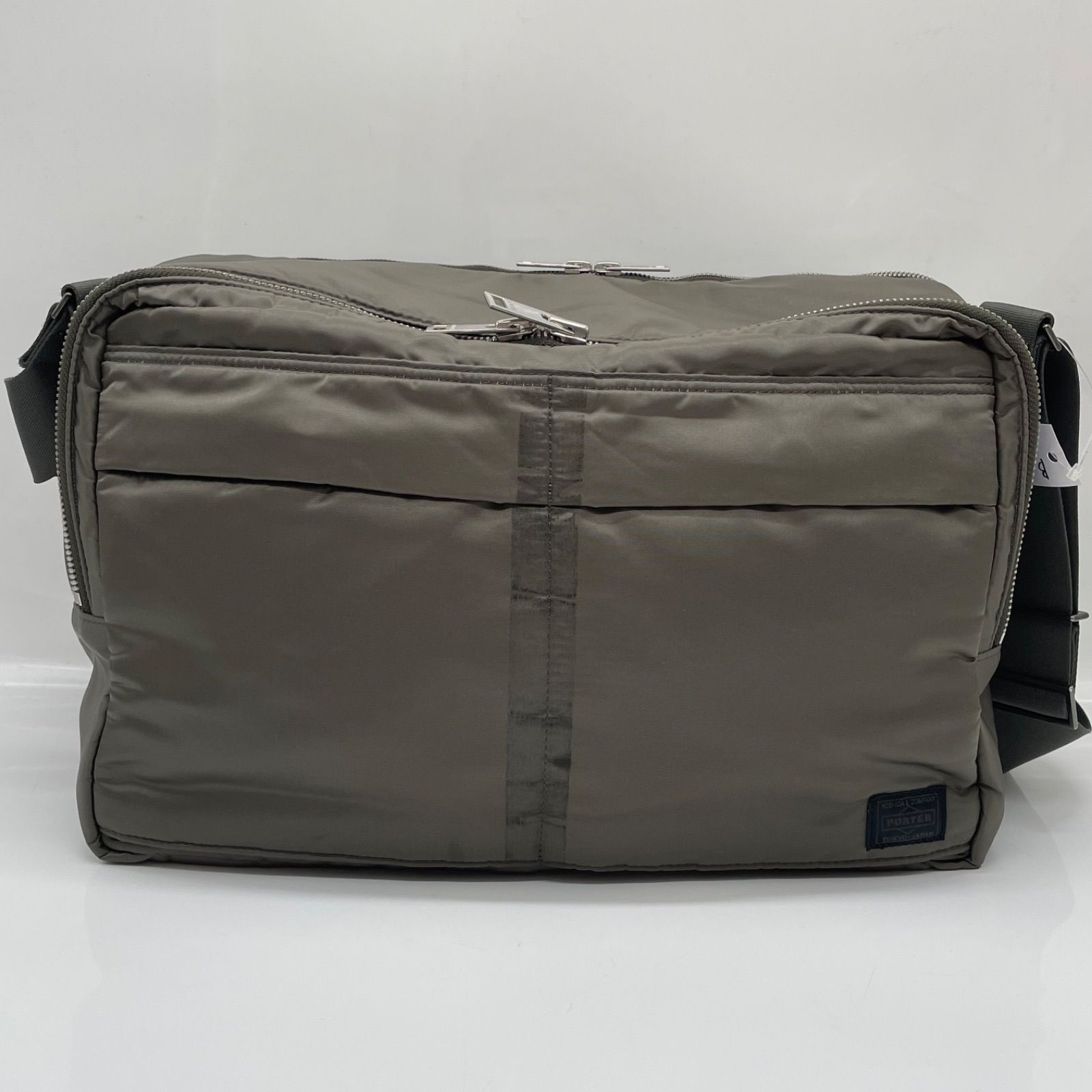 BN 6896 PORTER ポーター 80周年記念 タンカー ショルダーバッグ 2層式 ナイロン カーキ 大容量 A 4収納可