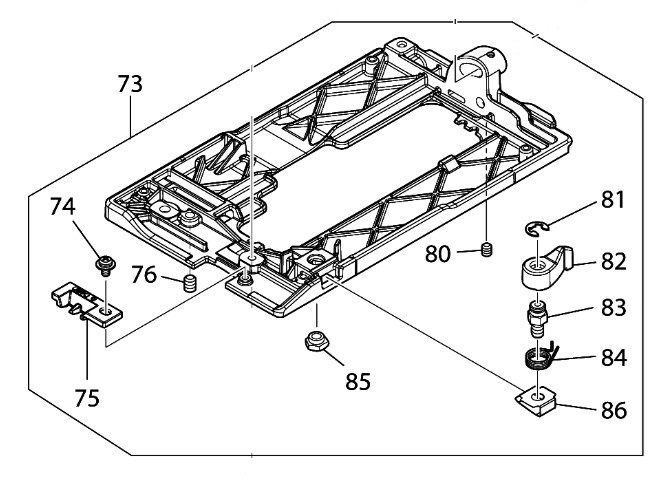 マキタ makita 40 Vmax 125ｍｍ 充電式 防じんマルノコ KS 003 GZ 用 ベースアッセンブリ 137126-6 部品 修理 パーツ 丸のこ 丸鋸 大工 建築