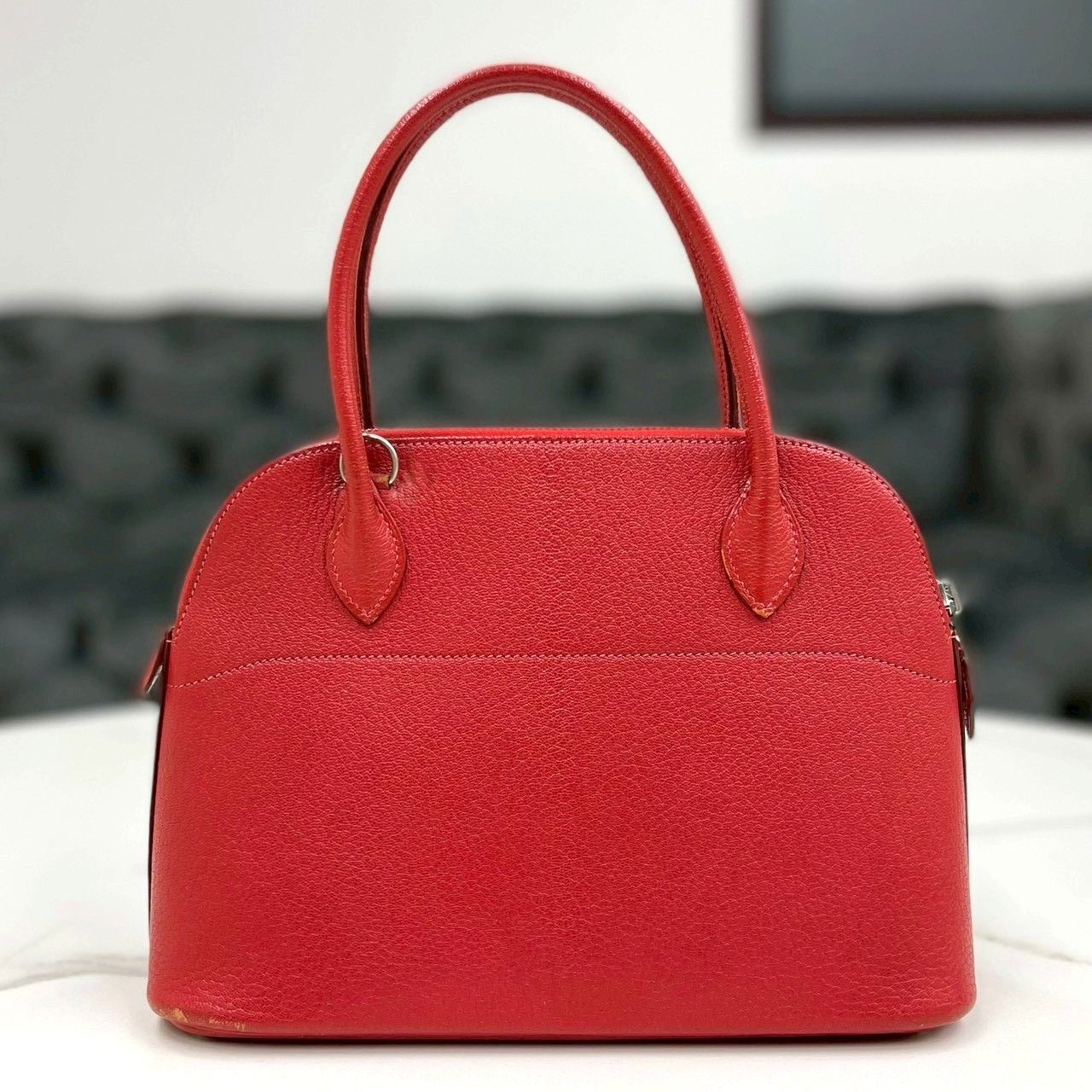 エルメス ボリード27 シェーブル 赤 2way ハンドバッグ □I刻印 - メルカリ