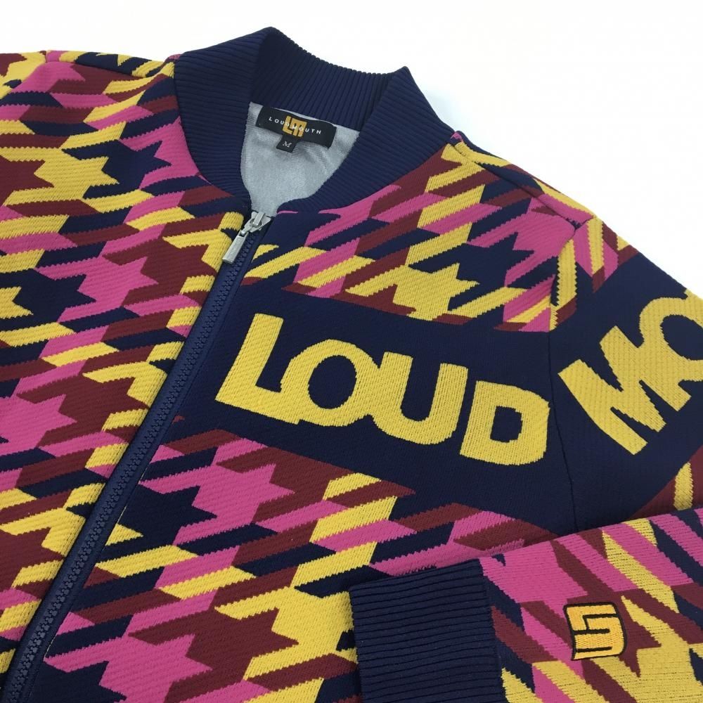 超美品】ラウドマウス ニットジャケット ネイビー×イエロー 千鳥格子