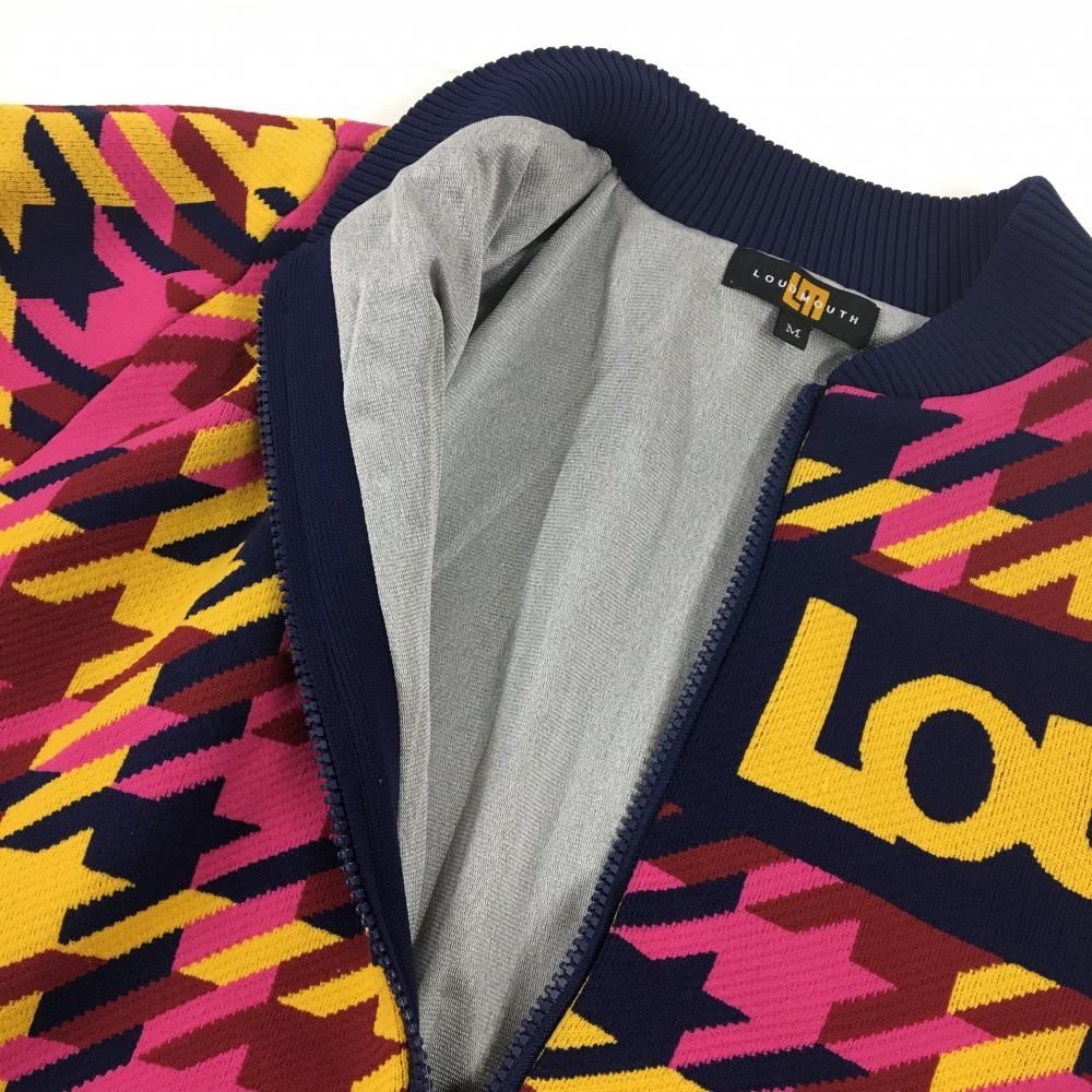 超美品】ラウドマウス ニットジャケット ネイビー×イエロー 千鳥格子