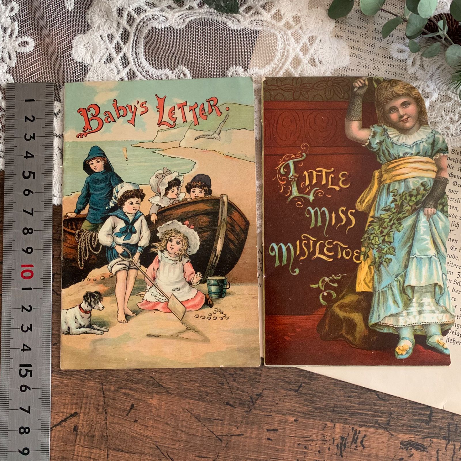 ヴィンテージ絵本 ヴィクトリアン Toy Book ミニ絵本 2冊セット Baby's