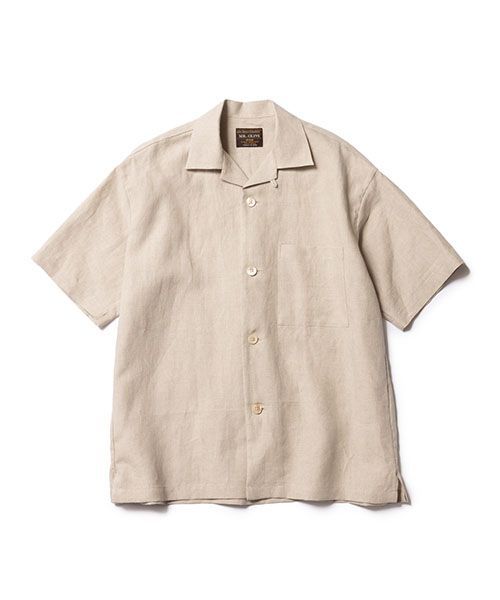 MR.OLIVE SILKY LINEN OPEN COLLAR SHIRT ミスターオリーブ シルキーリネン オープン シャツ