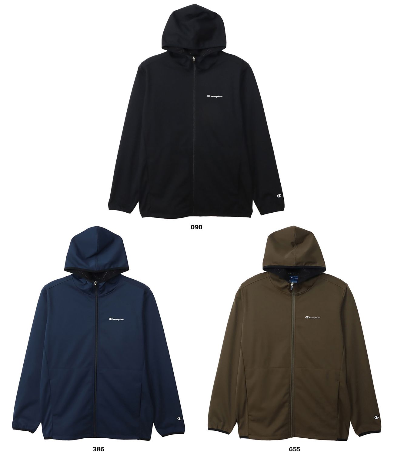 チャンピオン Champion ジップフーデッドジャケット C3AS103 090 ブラック