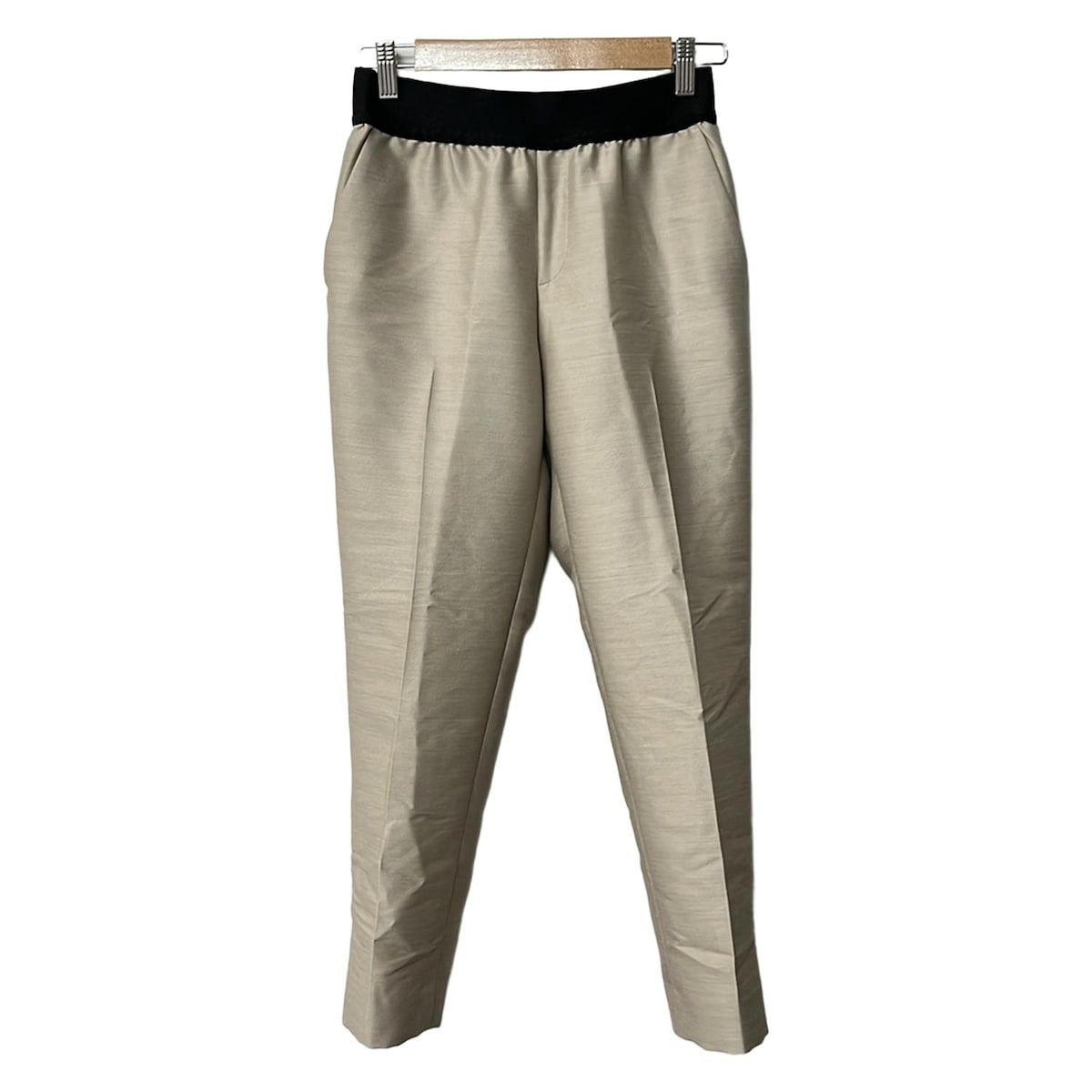 M Fil エムフィル パンツ サイズ36 S レディース グレーベージュ フルレングス ウエストゴム