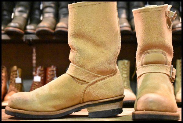 7.5 D PT 99プリント 旧シルエット 06年 レッドウィング 8268 スエードエンジニア ラフアウト ブーツ redwing FK 167
