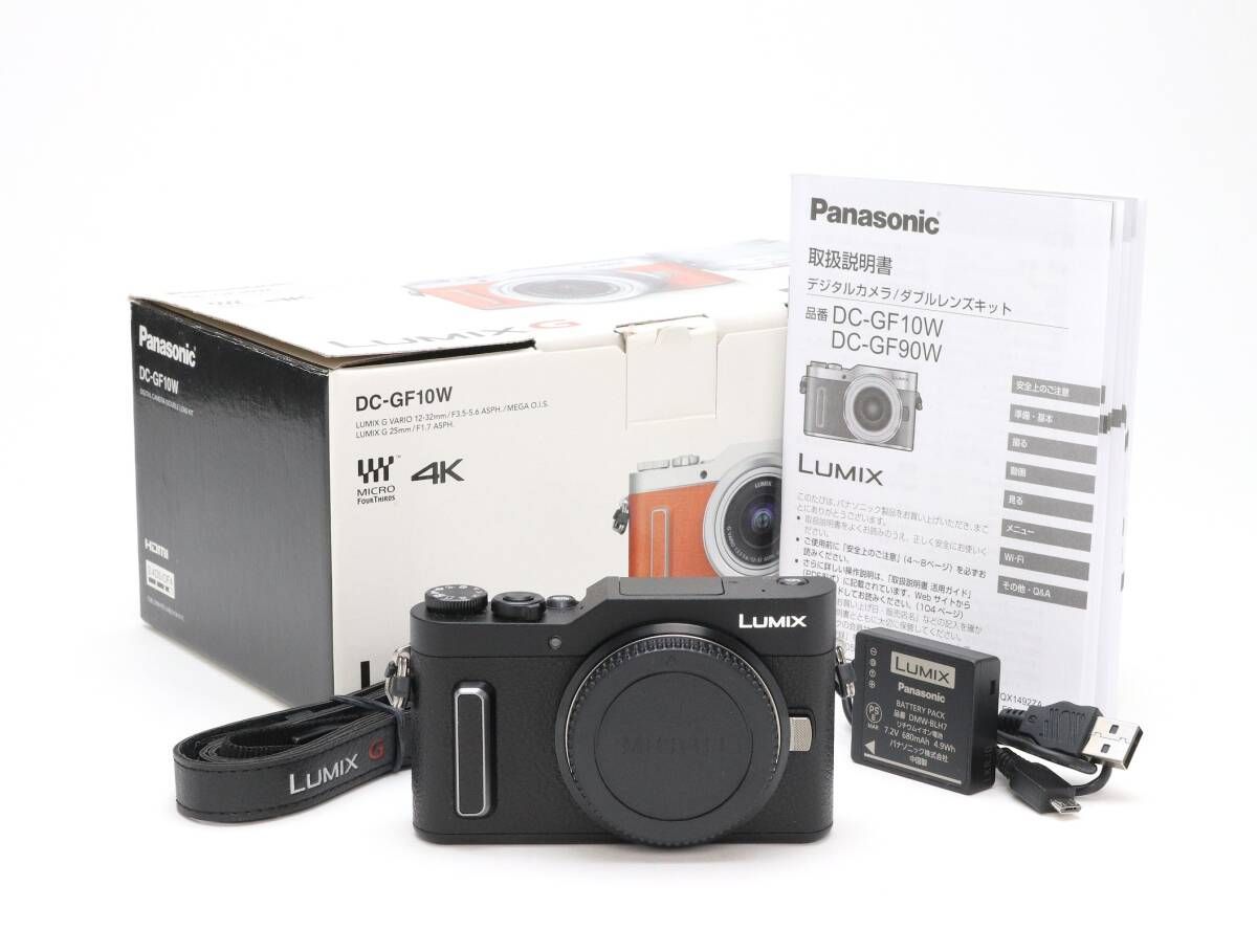 AA- 上品 Panasonic パナソニック LUMIX DC-GF 10 ブラック ボディ 初期不良 対応 111-130