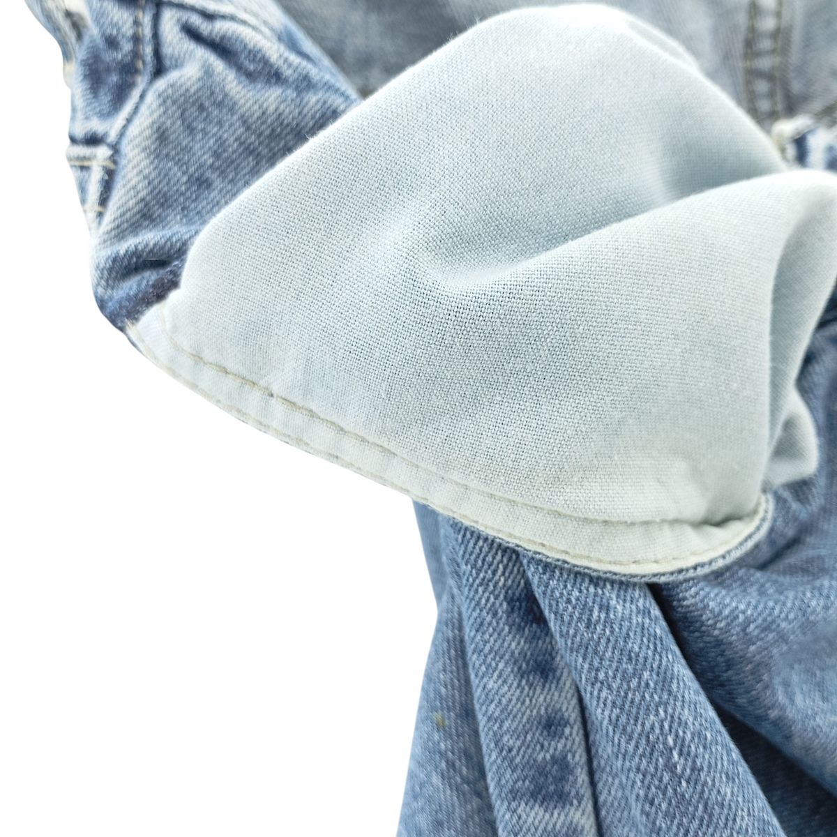 シルバータブ ストレートデニムパンツ