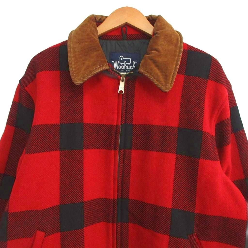 80s USA製 Woolrich ウールリッチ ウールジャケット ブルゾン ウールリッチ WOOLRICH 80s 紺タグ ヴィンテージ バッファローチェック