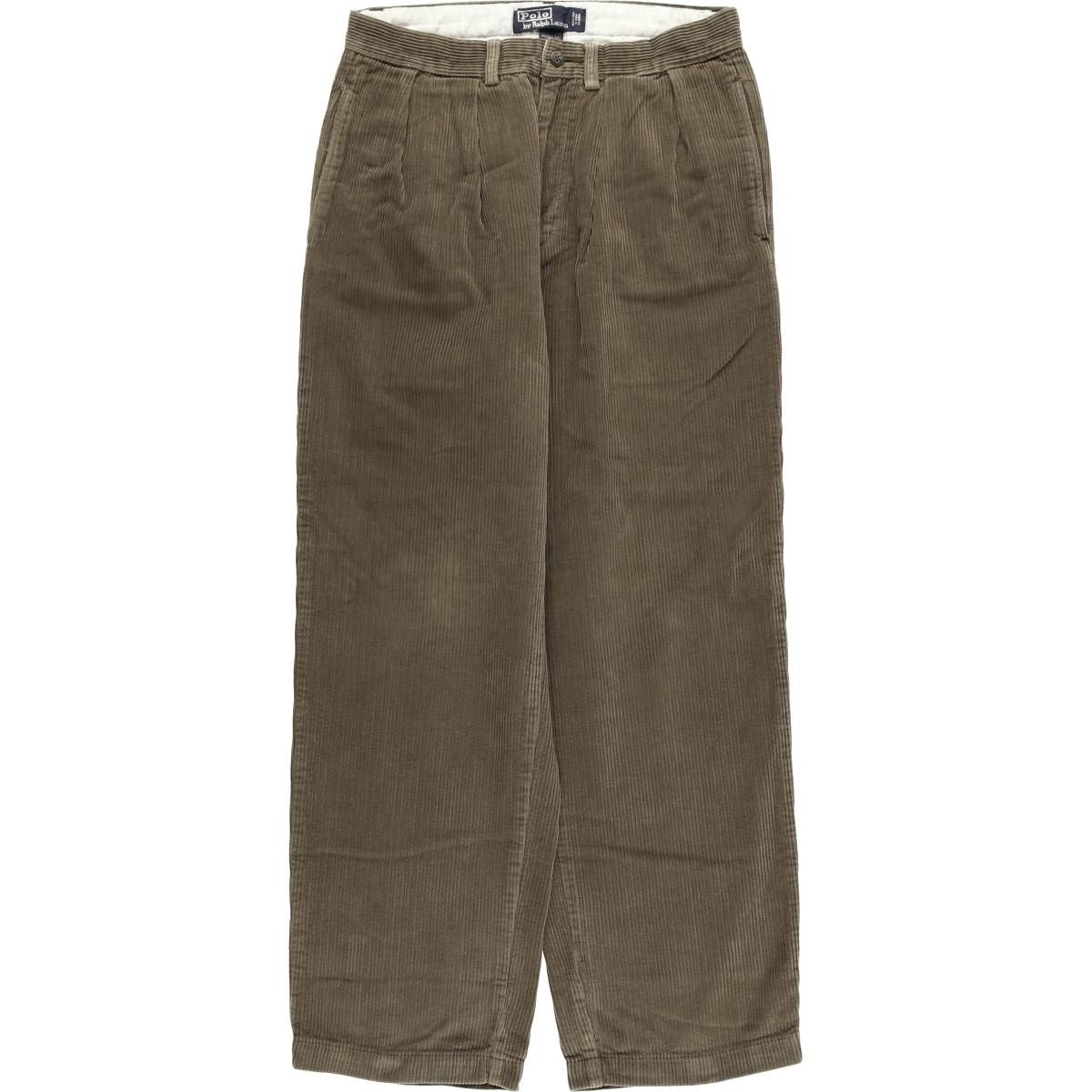 古着 ラルフローレン Ralph Lauren POLO by Ralph Lauren ANDREW PANT POLO CORDS 太畝 ツータック コーデュロイパンツ/eaa480420