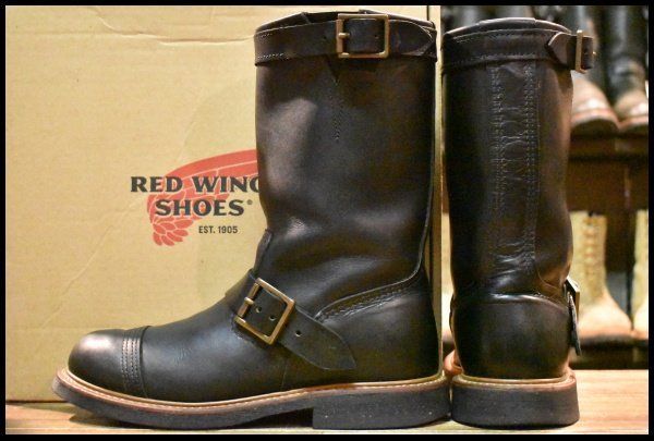  7 5 D 11年 レッドウィング 8122 アイアンスミス エンジニア ブラック ハーネス 黒 キャップトゥ ブーツ redwing FK 169 エンジニアブーツ ブーツ 革靴