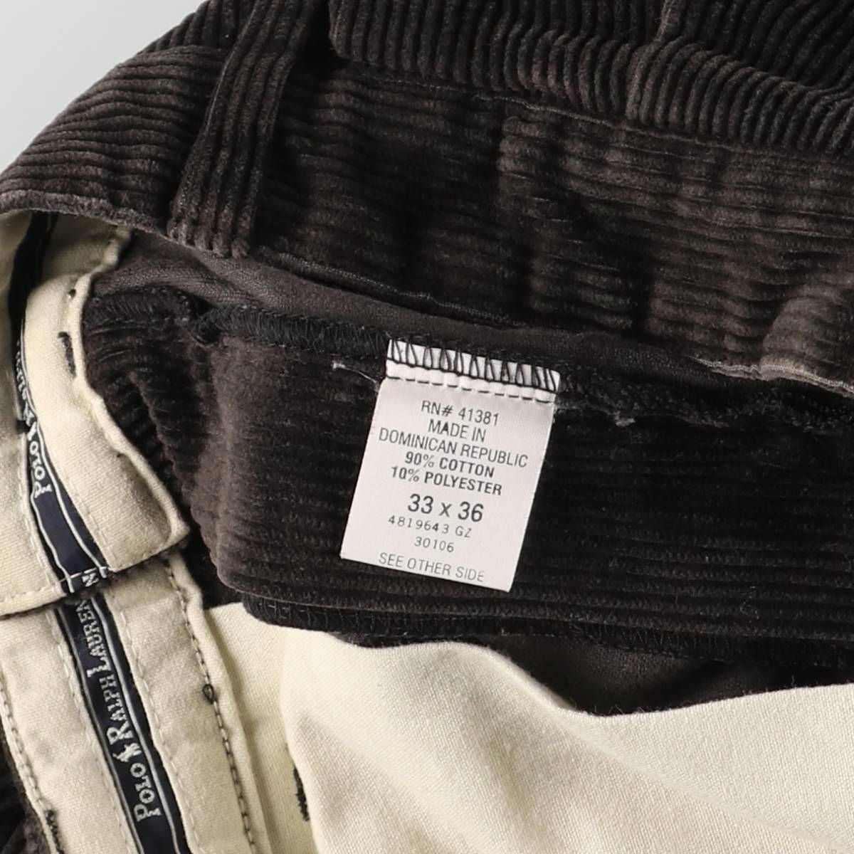 PoloRalphLauren 太畝コーデュロイ ANDEW ブラック黒 古着 Polo Ralph