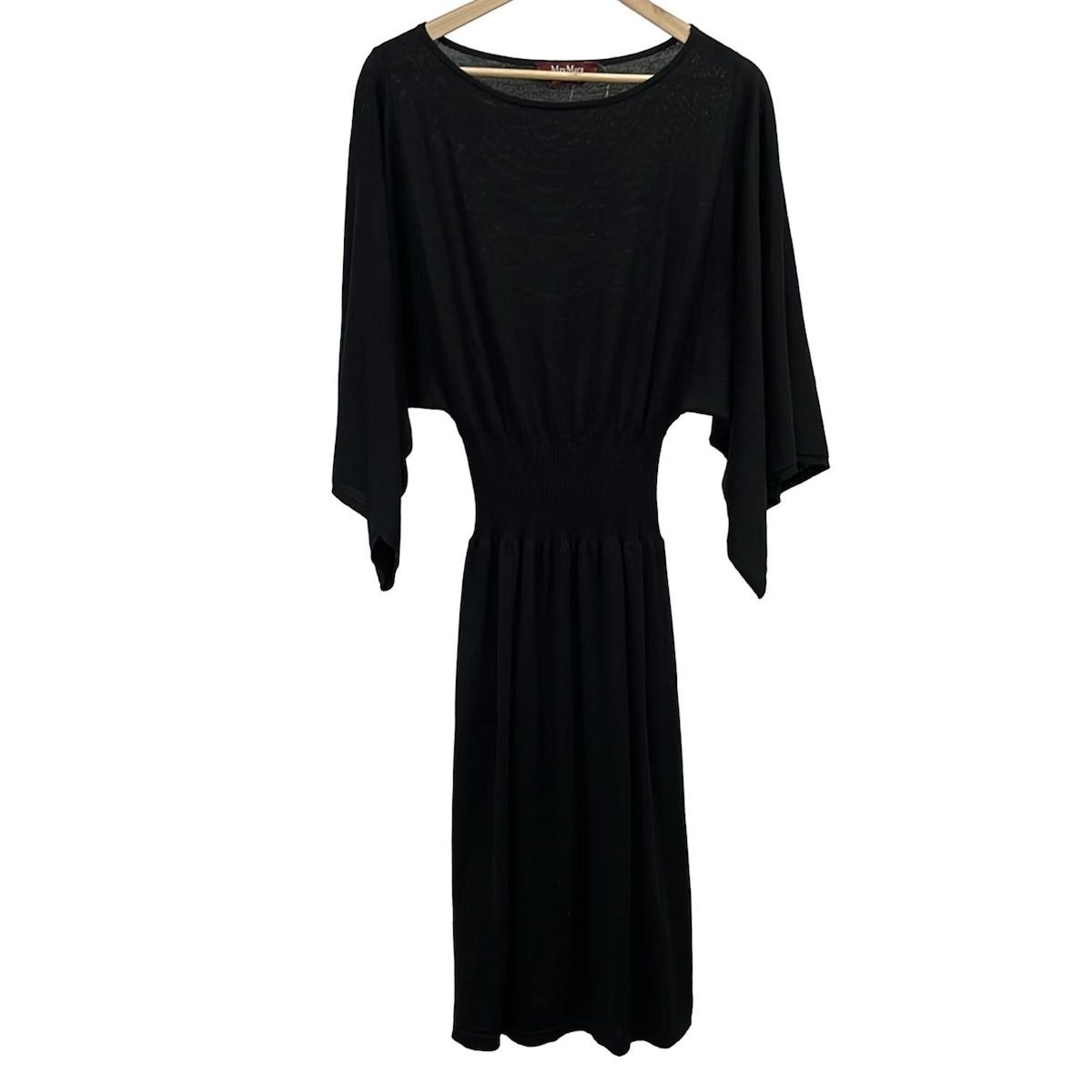 Max Mara STUDIO マックスマーラスタジオ ワンピース サイズM レディース - 黒 長袖|ロング|ニット