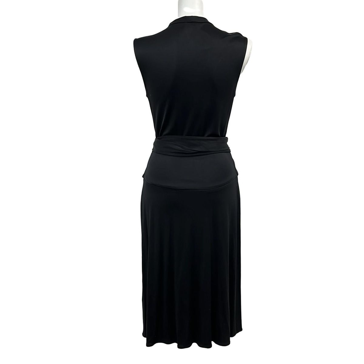 ISSA イッサロンドン ワンピース サイズUK 10 M レディース 黒 ノースリーブ ロング フリル