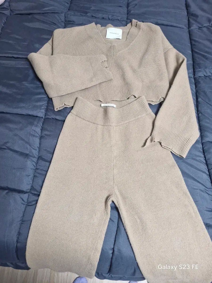 INSTANTFUNK インスタントファンク ヴィンテージ クロップド セットアップ 茶色 冷房対策 上品カジュアル