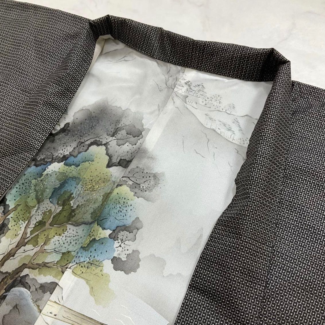 kimono+one⬛️男前屋⬛️男長羽織⬛️本場奄美大島紬⬛️泥大島紬