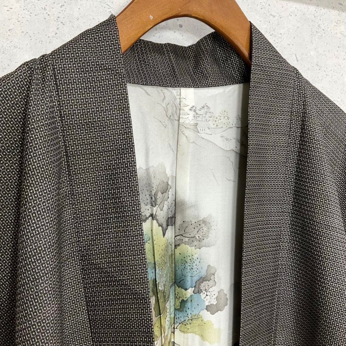 kimono+one⬛️男前屋⬛️男長羽織⬛️本場奄美大島紬⬛️泥大島紬