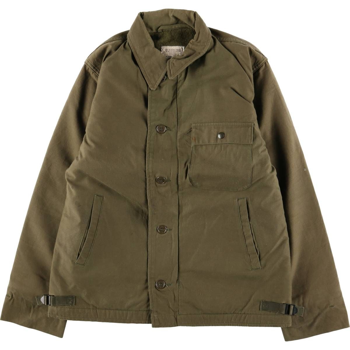 古着 80年代 米軍実品 U.S.NAVY A-2 バックステンシル入り ミリタリー 