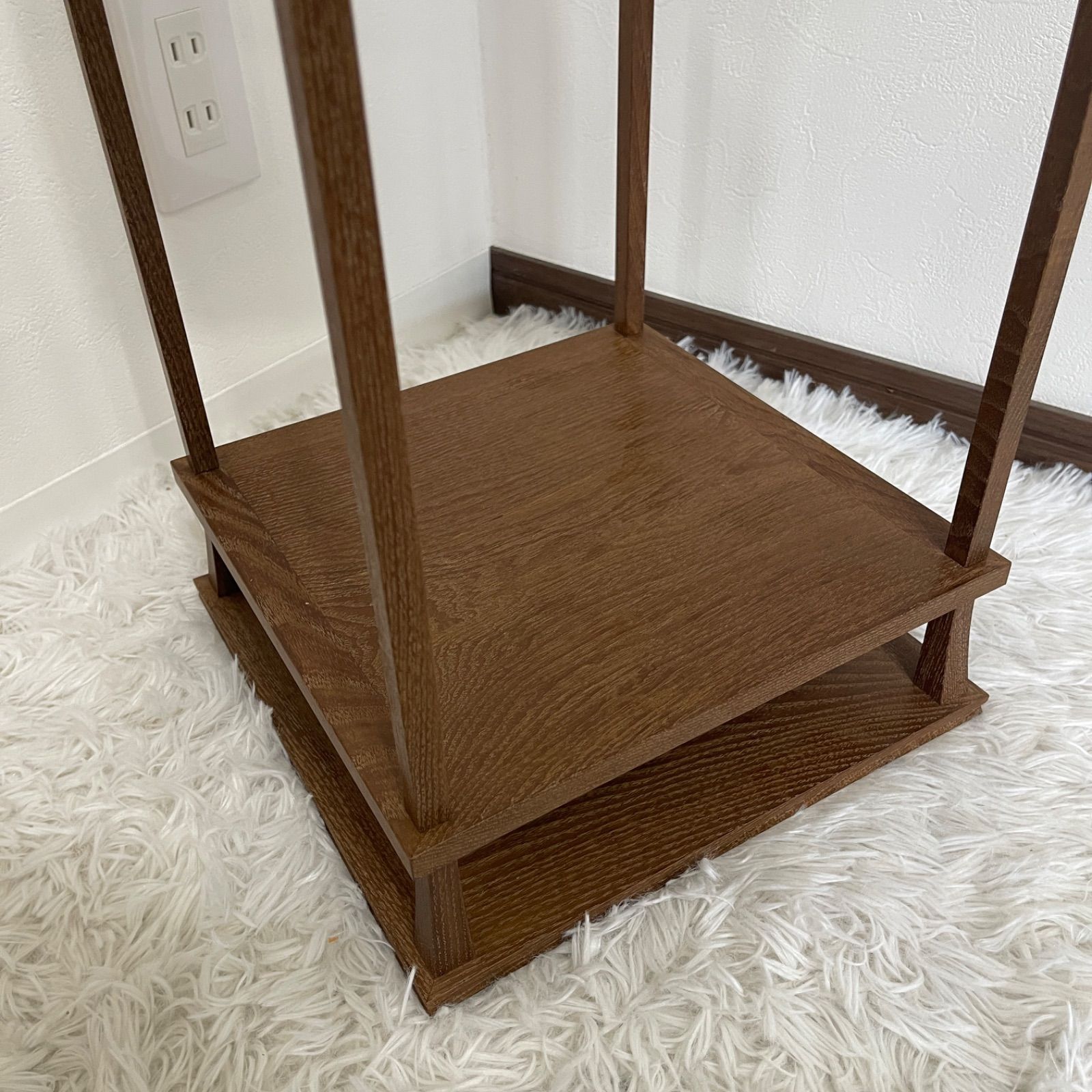 美品 桑小卓 桑木地 茶道具 清峯造 紙箱付 組み立て式 茶棚 棚 - メルカリ