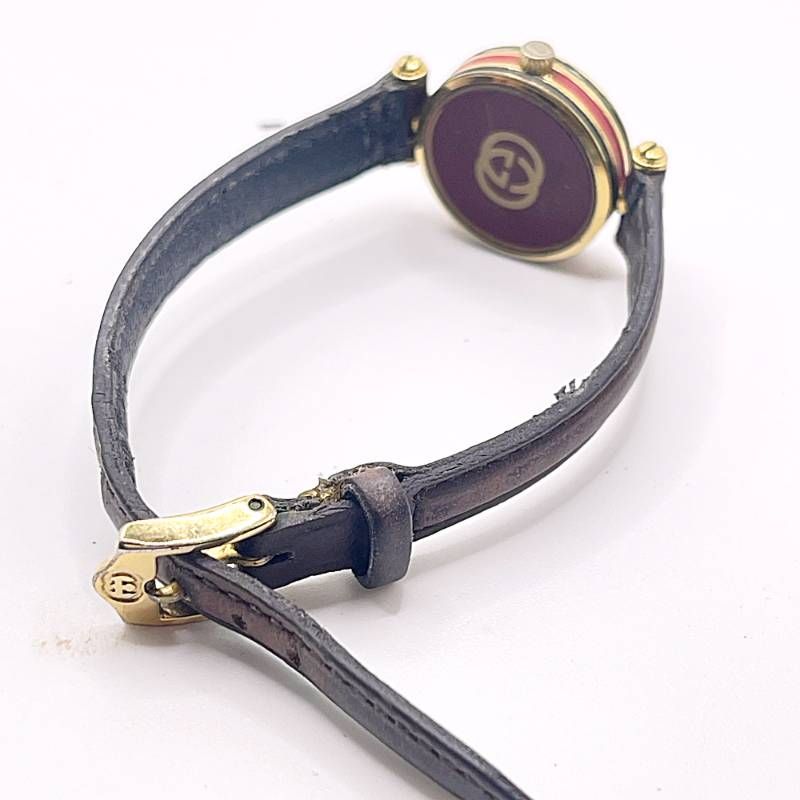 グッチ GUCCI シェリーライン ローマン 革ベルト メンズ腕時計 F273 グッチ GUCCI シェリーライン ローマン 革ベルト メンズ腕時計 F273