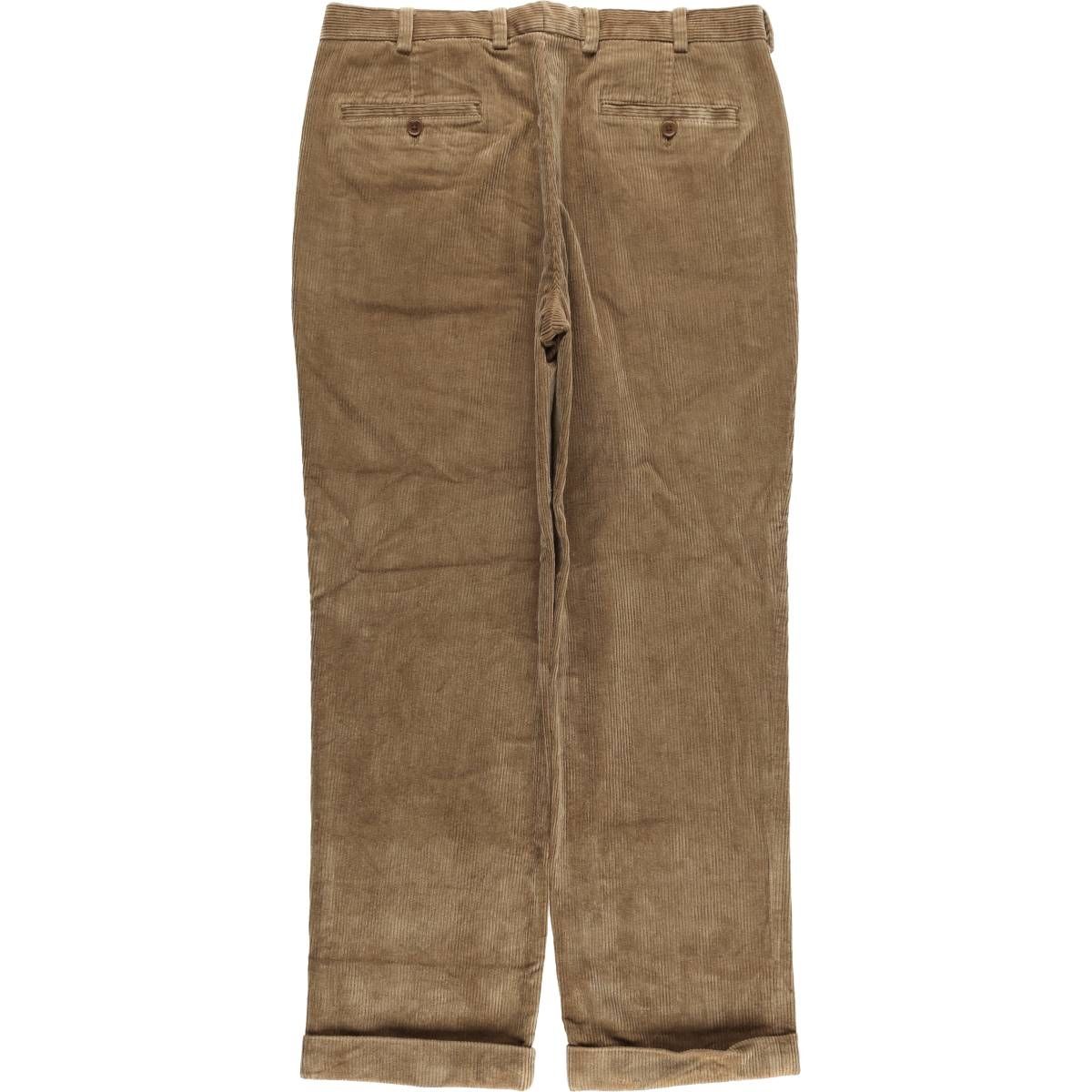 古着 ブルックスブラザーズ Brooks Brothers ELLIOT 太畝 ツータック コーデュロイパンツ メンズw 34相当 eaa 480419