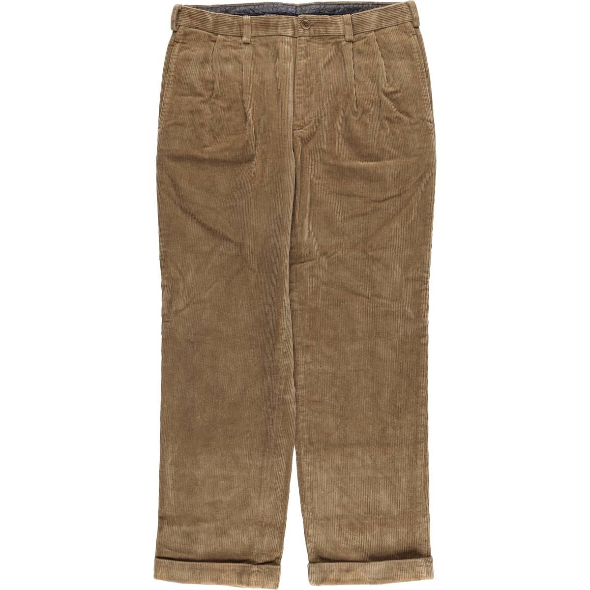 古着 ブルックスブラザーズ Brooks Brothers ELLIOT 太畝 ツータック コーデュロイパンツ メンズw 34相当 eaa 480419