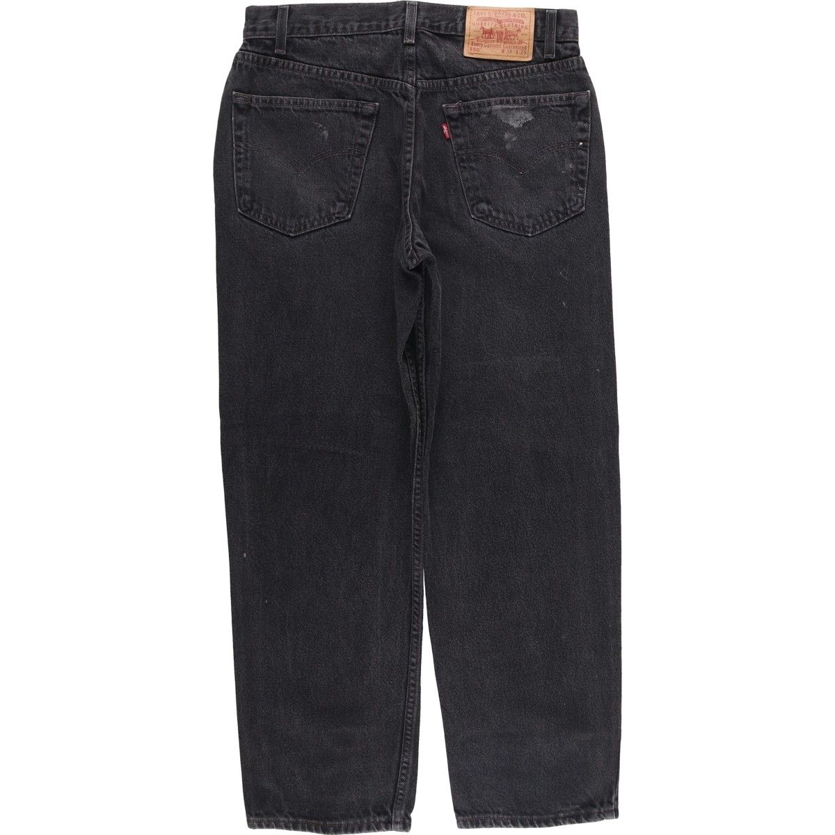 古着 00年代 リーバイス Levi s 550 RELAXED FIT ブラックデニム テーパードデニムパンツ メンズw 30相当 eaa 418590