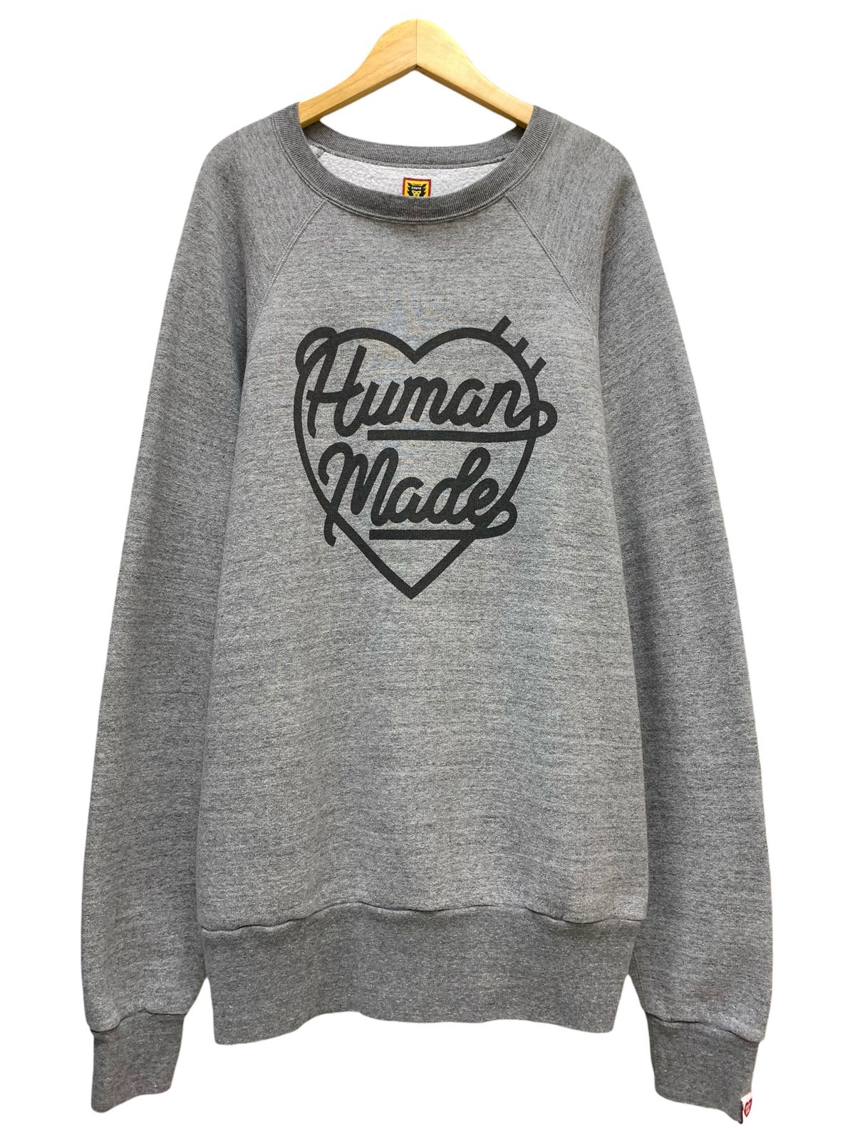 HUMAN MADE (ヒューマンメイド) スウェット ハートロゴ XXL グレー