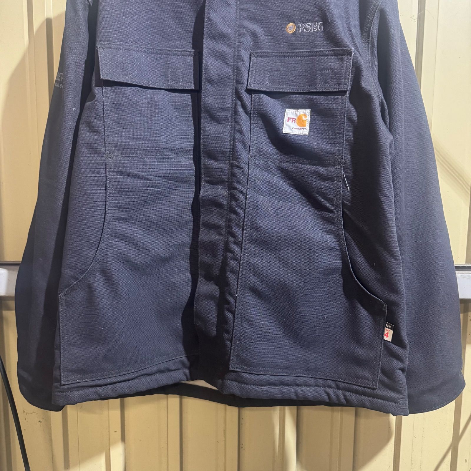 974 カーハート トラディショナル コート FR 黒 L 刺繍ロゴ carhartt