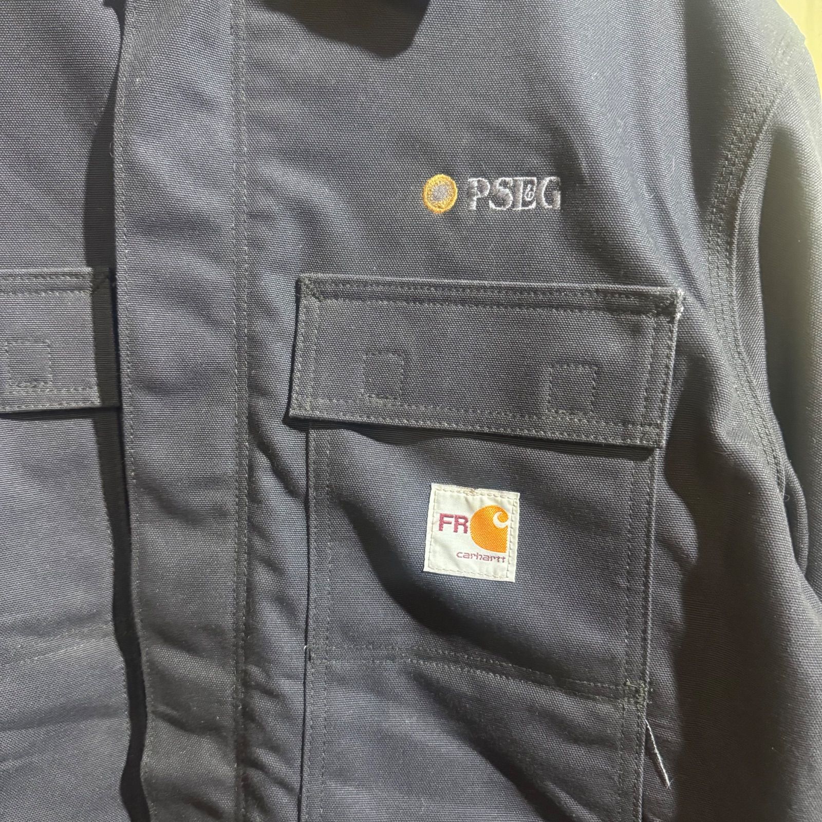 974 カーハート トラディショナル コート FR 黒 L 刺繍ロゴ carhartt