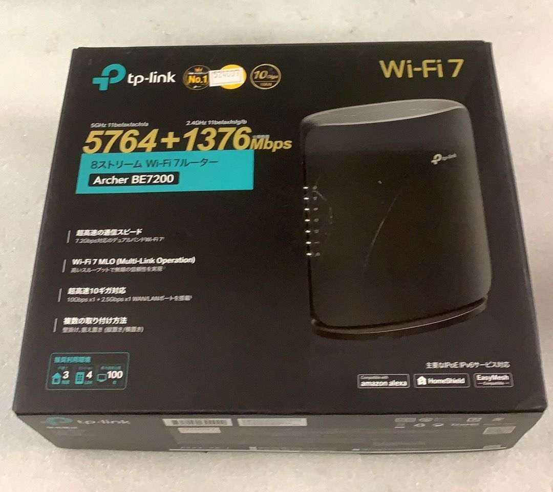 tp-link Archer BE7200 Wi-Fi 7 ルーター TP-Link Archer BE7200 Wi-Fi