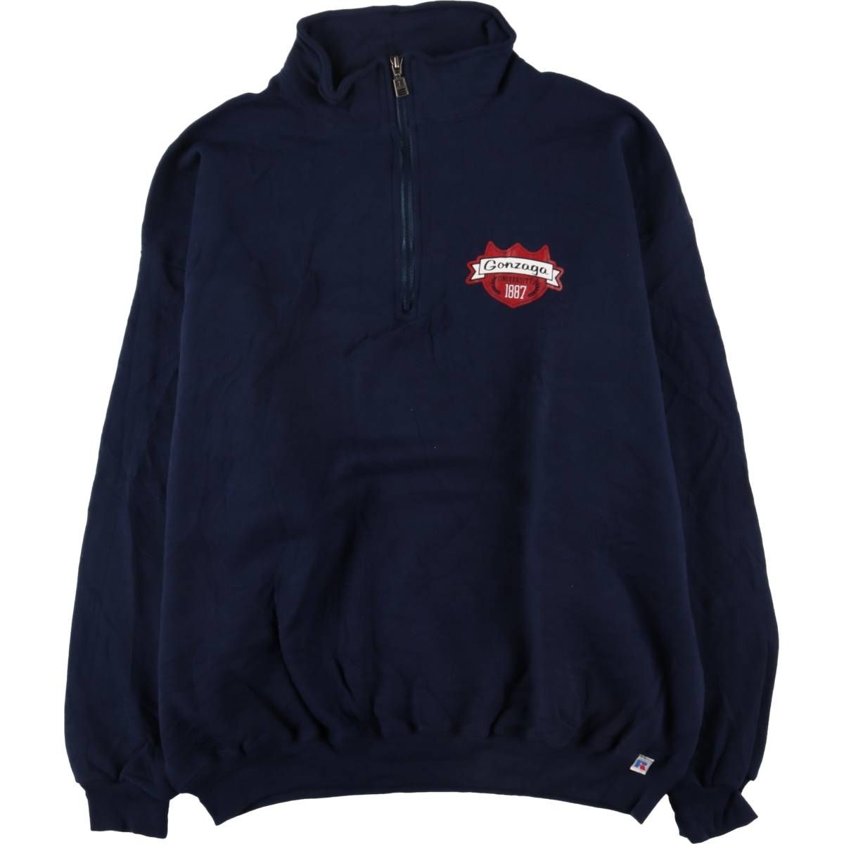 古着 90年代 ラッセル Russell カレッジ ハーフジップスウェットシャツ トレーナー メンズXL相当 ヴィンテージ eaa 418714