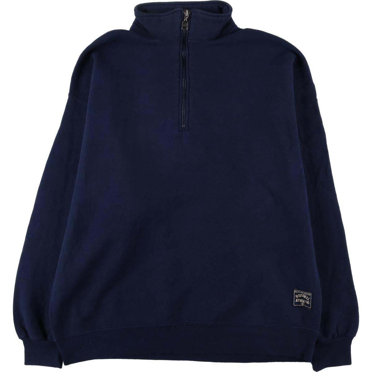 古着 90年代 ラッセル Russell ハーフジップスウェットシャツ トレーナー メンズXL相当 ヴィンテージ|eaa 419105