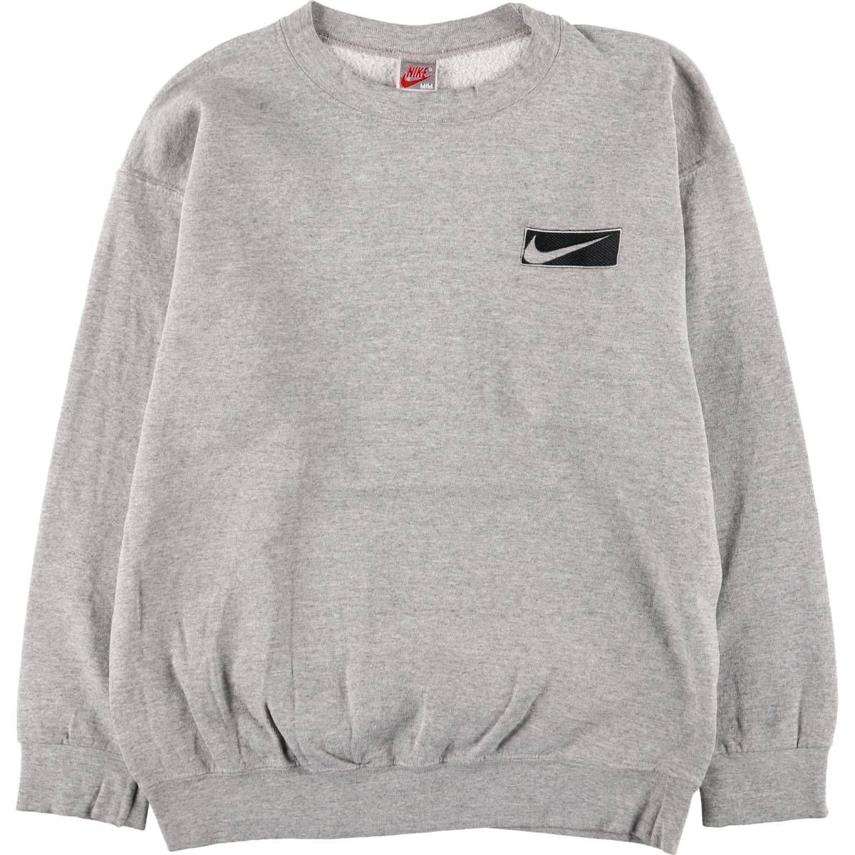 古着 90年代 ナイキ NIKE 銀タグ ロゴスウェットシャツ トレーナー カナダ製 メンズM相当 ヴィンテージ|eaa 418642