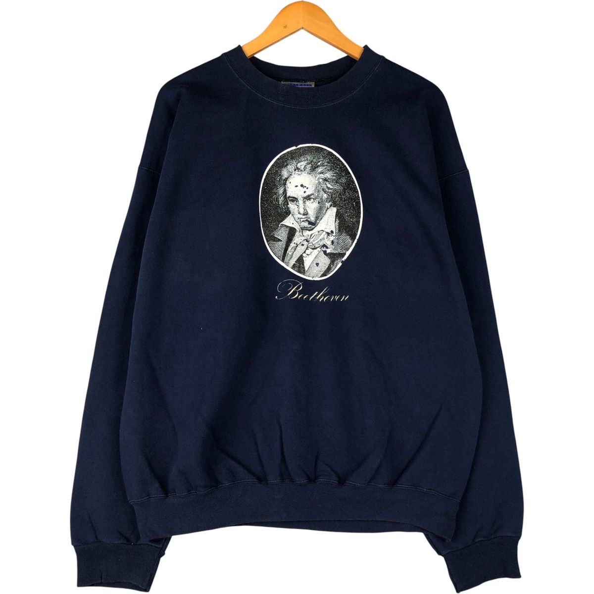古着 90年代 ヘインズ Hanes COTTON Beethoven ヴェートーベン プリントスウェットシャツ トレーナー メンズXXL相当|eaa 418465