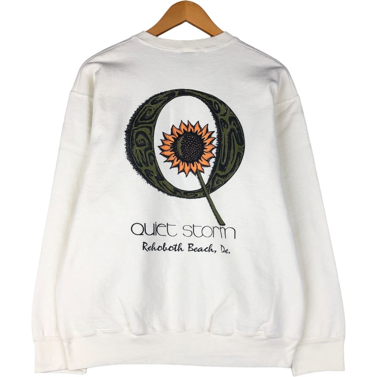 古着 90年代 フルーツオブザルーム FRUIT OF THE LOOM 花柄 向日葵 プリントスウェットシャツ トレーナー メンズM相当|eaa 419295