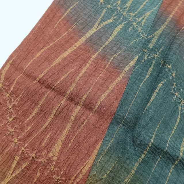  ✾まめ藤✾ 正絹 着物 絞り 自然の神秘と無二の技を物語る抱擁 道中着 D-7 羽織 着物 浴衣