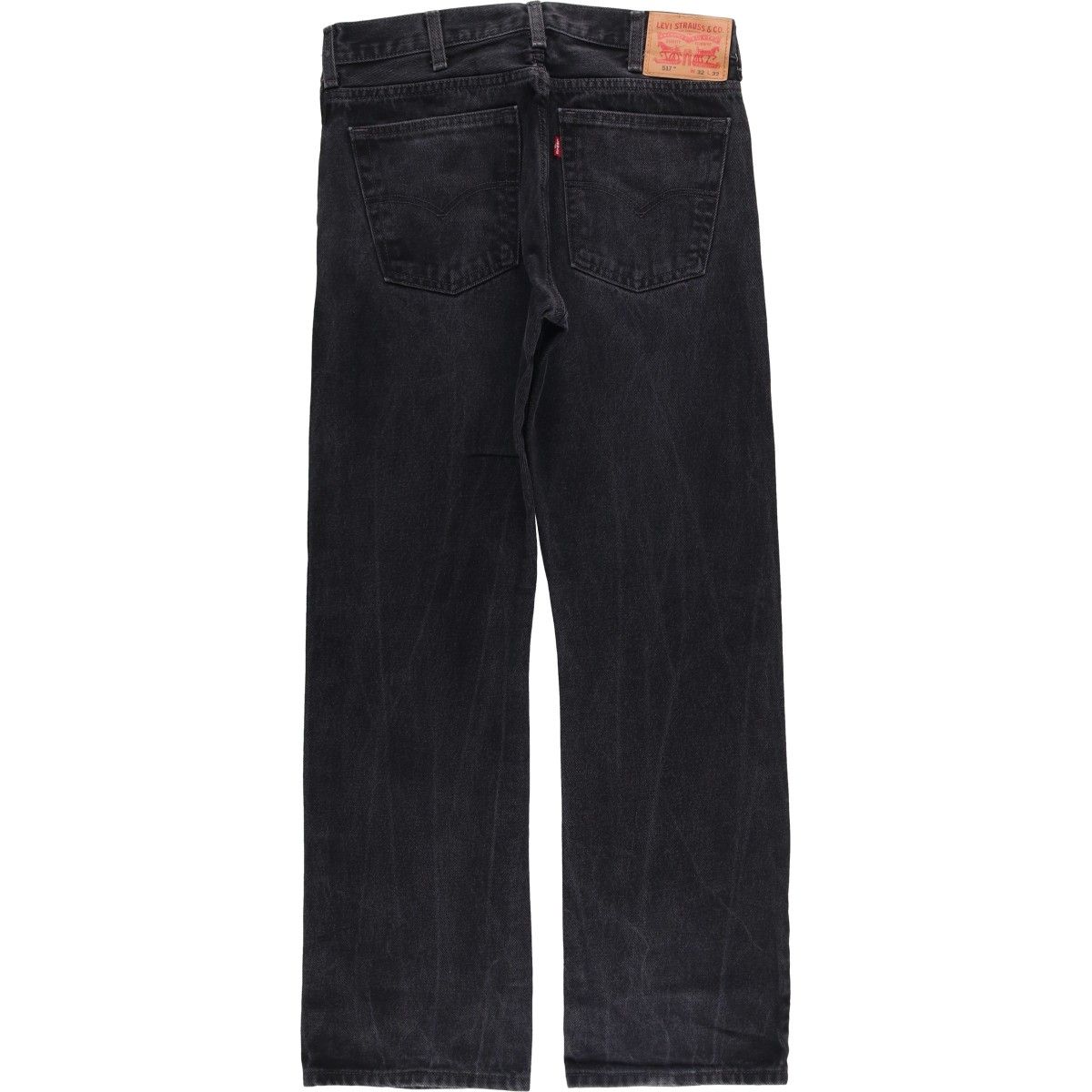 古着 リーバイス Levi s 517 BOOT CUT ブラックデニム ブーツカットデニムパンツ メンズw 31相当|eaa 419691