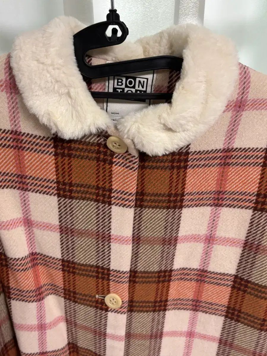 ボントン ファー付き CHECK コート 12 A