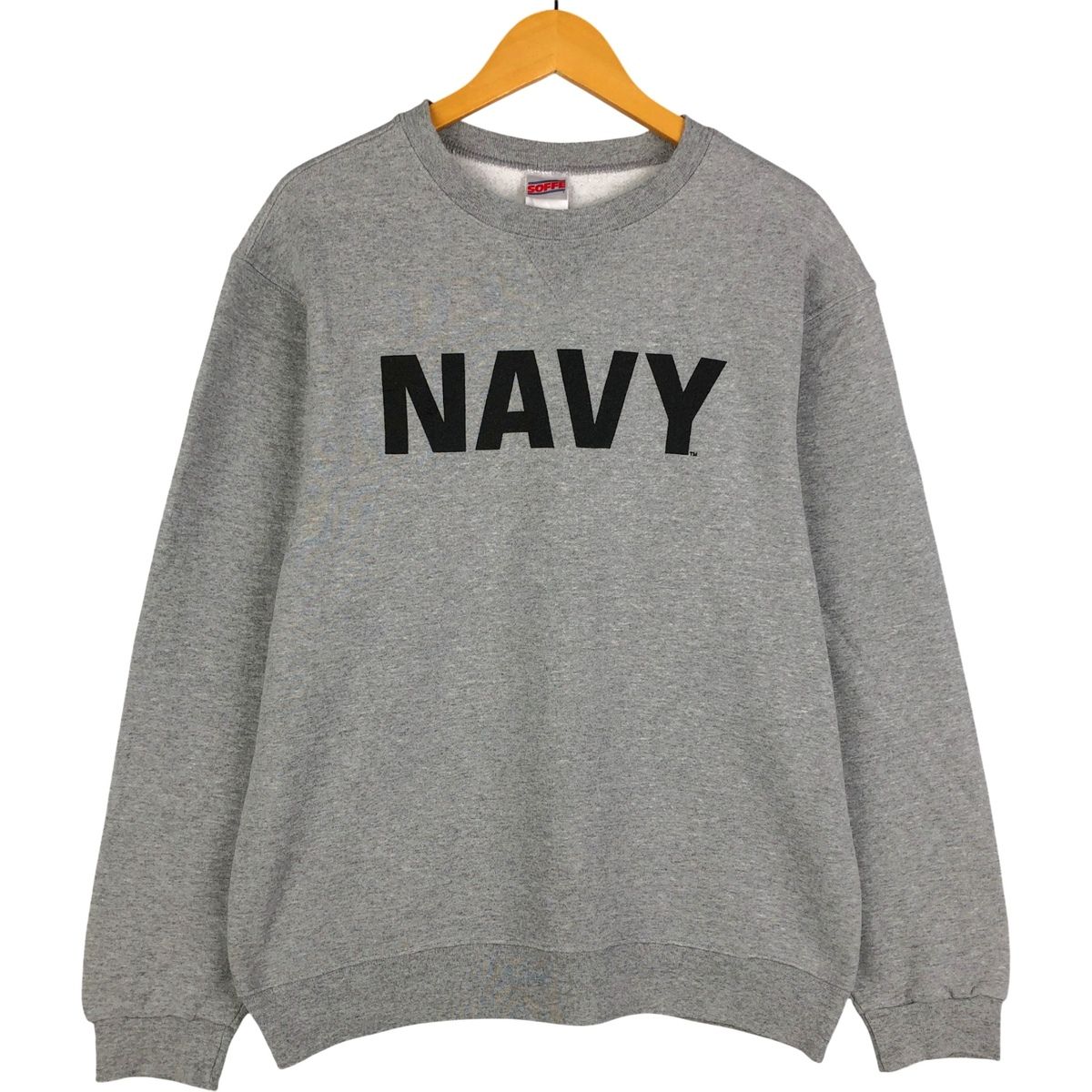 古着 ソフィ SOFFE SWEATS U.S. NAVY プリントスウェットシャツ トレーナー メンズL相当 ヴィンテージ/eaa418540