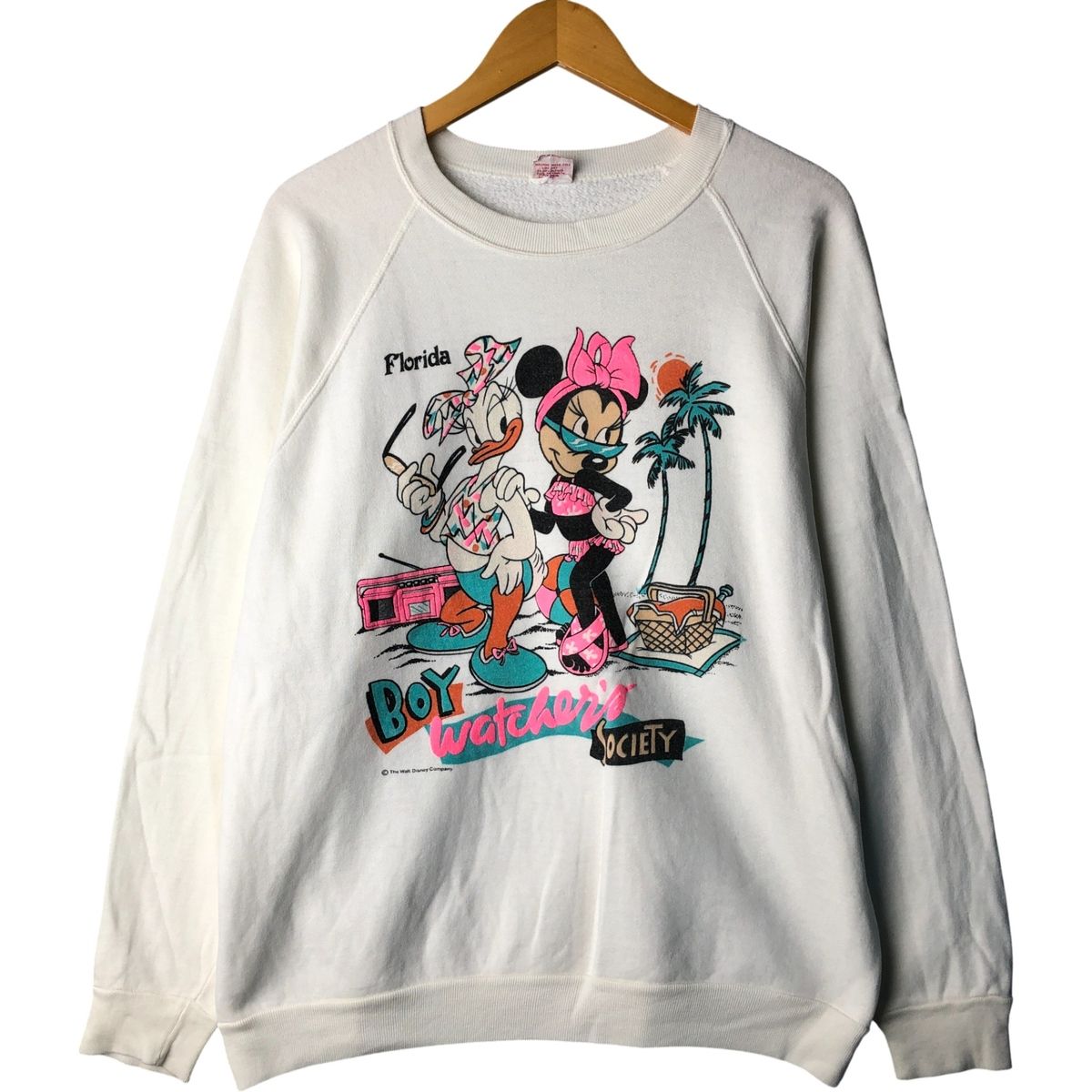 古着 80年代 ディズニー Sherry MINNIE MOUSE ミニーマウス キャラクタースウェットシャツ トレーナー メンズXL相当 eaa 418877
