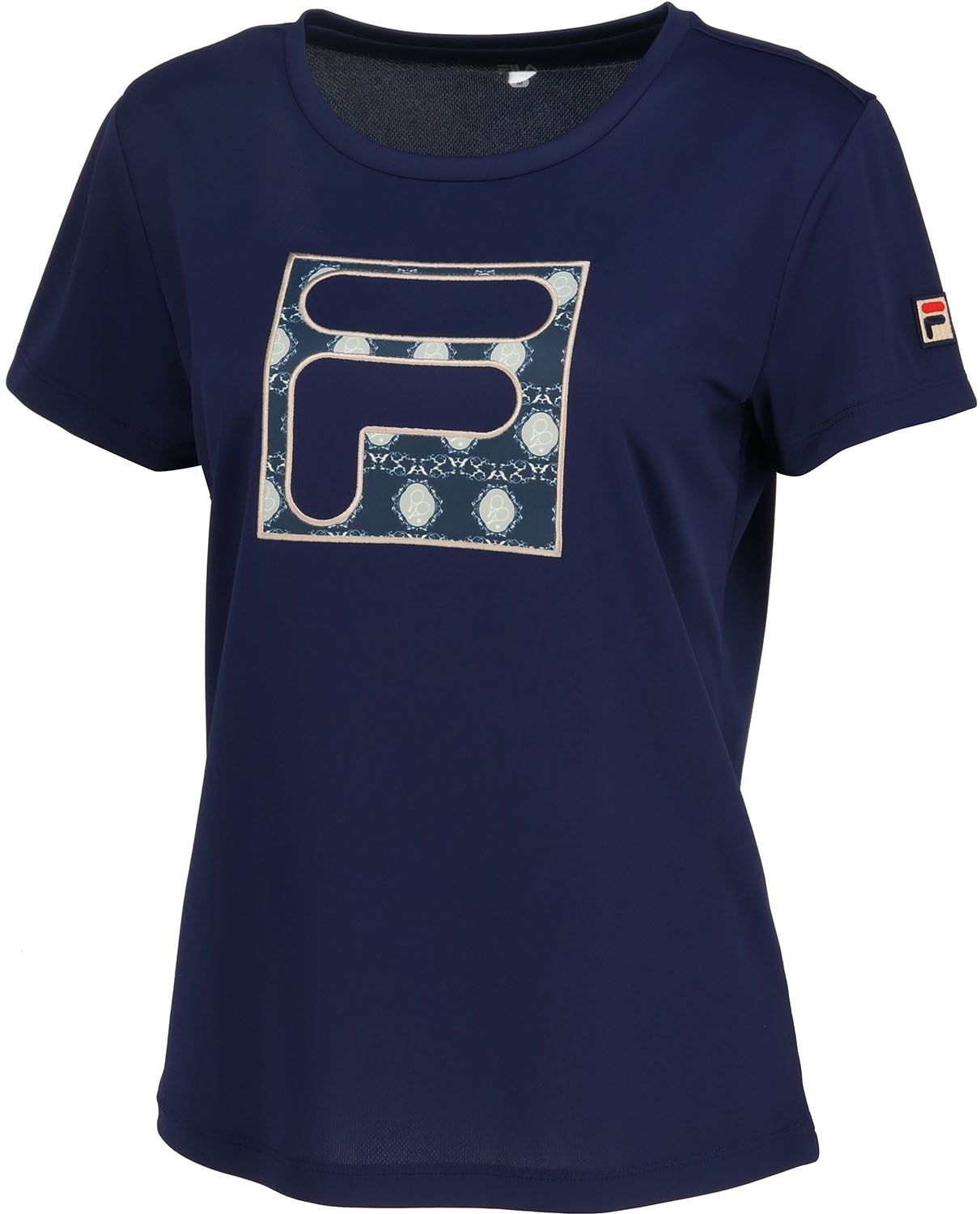 フィラ FILA テニス アップリケ T シャツ EL0005 03C スモーキー