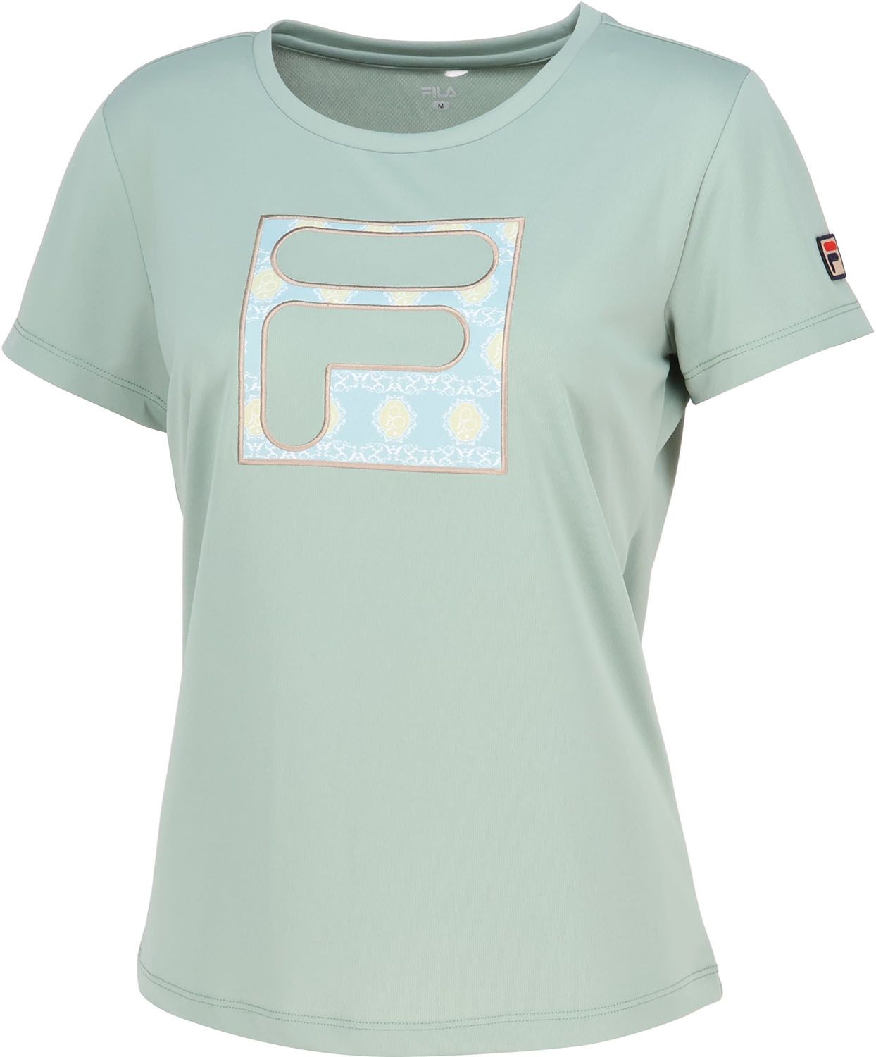 フィラ FILA テニス アップリケ T シャツ EL0005 03C スモーキー