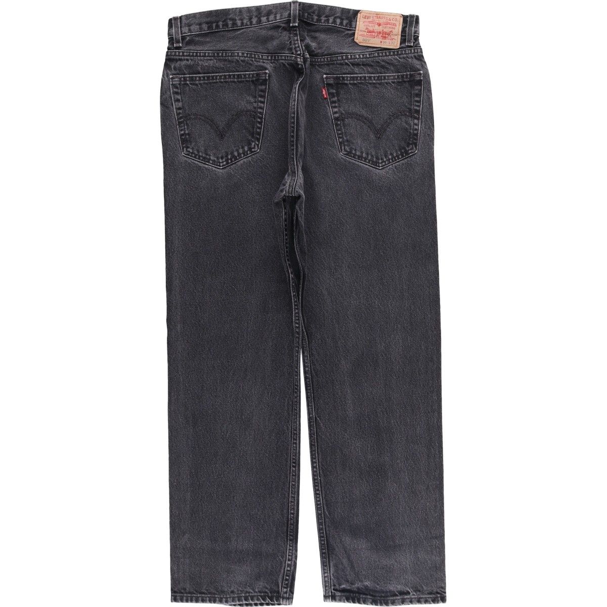 古着 00年代 リーバイス Levi s 505 REGULAR FIT ブラックデニム テーパードデニムパンツ メンズw 35相当 eaa 419450