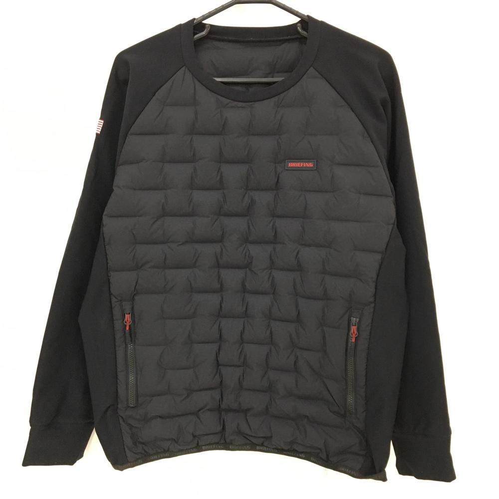 超 ブリーフィング ダウンスニード 黒 ロゴ ブルゾン メンズ L ゴルフウェア 2025年モデル BRIEFING